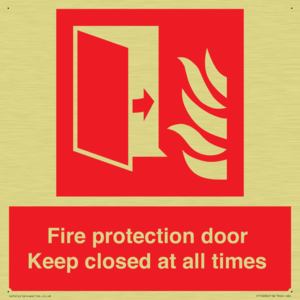 Fire protection door Keep closed at all times